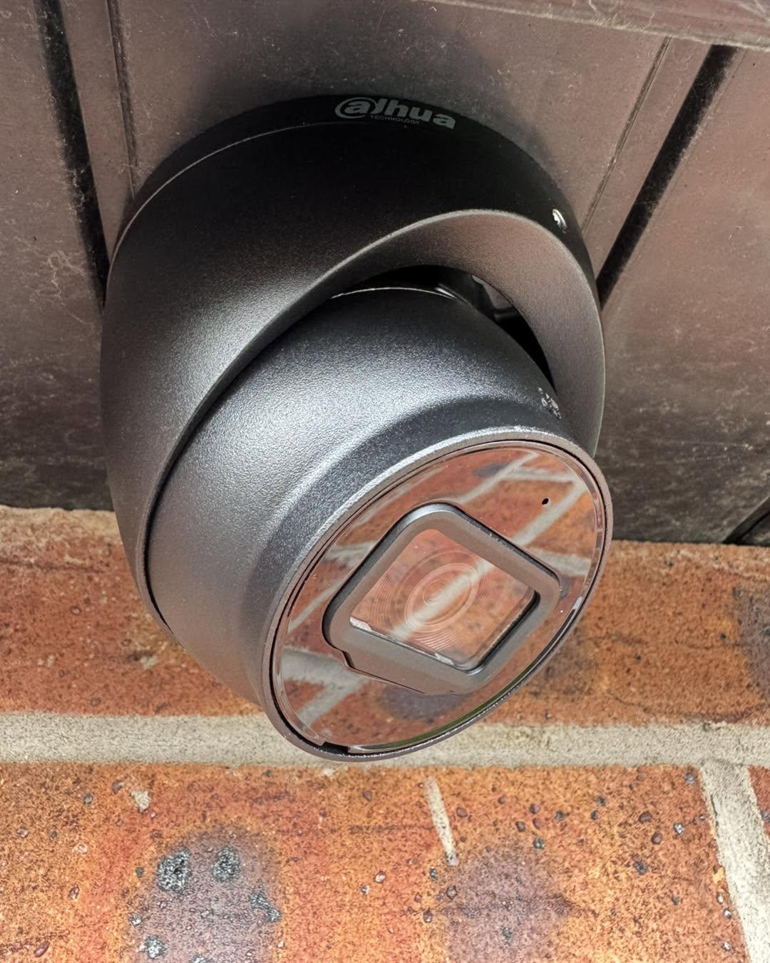 Close-up of a CCTV camera installed by Techtrix